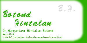 botond hintalan business card